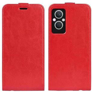 For OPPO A96 5G R64 Texture Vertical Flip Leather Phone Case(Red)