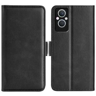 For OPPO A96 5G Dual-side Magnetic Buckle Leather Phone Case(Black)