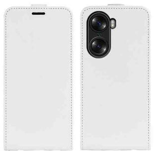 For Honor 60 R64 Texture Single Vertical Flip Leather Phone Case(White)