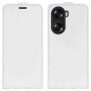 For Honor 60 Pro R64 Texture Single Vertical Flip Leather Phone Case(White)