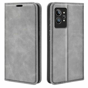 For OPPO Realme GT2 Pro 5G Retro-skin Magnetic Suction Leather Phone Case(Grey)