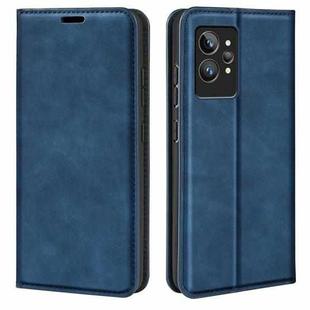 For OPPO Realme GT2 Pro 5G Retro-skin Magnetic Suction Leather Phone Case(Dark Blue)
