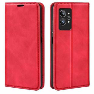 For OPPO Realme GT2 Pro 5G Retro-skin Magnetic Suction Leather Phone Case(Red)