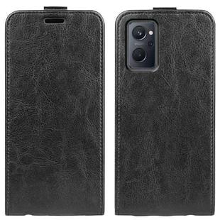For OPPO Realme 9i R64 Texture Vertical Flip Leather Phone Case(Black)