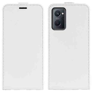 For OPPO Realme 9i R64 Texture Vertical Flip Leather Phone Case(White)