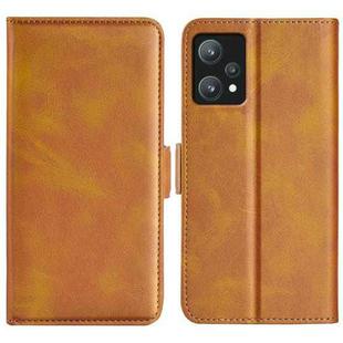 For OPPO Realme 9 Pro Dual-side Magnetic Buckle Leather Phone Case(Yellow)