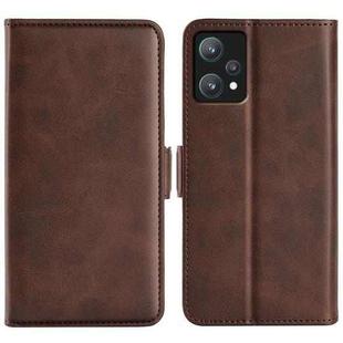 For OPPO Realme 9 Pro Dual-side Magnetic Buckle Leather Phone Case(Brown)