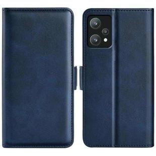 For OPPO Realme 9 Pro Dual-side Magnetic Buckle Leather Phone Case(Dark Blue)
