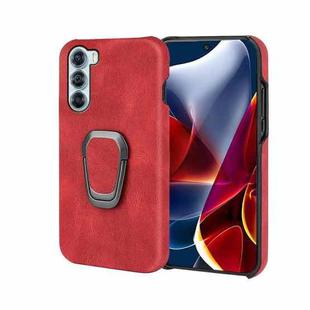 For Motorola Moto Edge S30 Ring Holder PU Phone Case(Red)