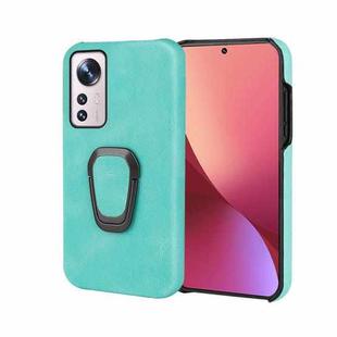 Ring Holder PU Phone Case For Xiaomi 12(Mint Green)