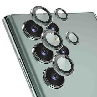 For Samsung Galaxy S22 Ultra 5G ENKAY Aluminium Alloy + Tempered Glass Camera Lens Cover (Green)