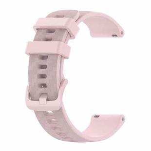 For Huawei Watch GT2 42mm 20mm Carbon Fiber Striped Silicone Watch Band(Pink)