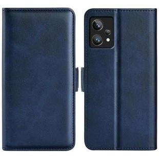 For OPPO Realme 9 Pro+ Dual-side Magnetic Buckle Leather Phone Case(Dark Blue)