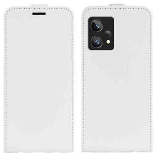 For OPPO Realme 9 Pro+ R64 Texture Vertical Flip Leather Phone Case(White)