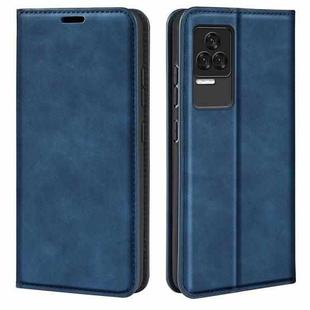 For Xiaomi Redmi K50 Pro  Retro-skin Magnetic Suction Leather Phone Case(Dark Blue)