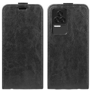 For Xiaomi Redmi K50 Pro R64 Texture Vertical Flip Leather Phone Case(Black)