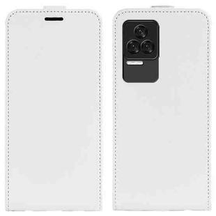 For Xiaomi Redmi K50 Pro R64 Texture Vertical Flip Leather Phone Case(White)