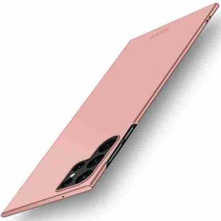 For Samsung Galaxy S22 Ultra 5G MOFI Frosted PC Ultra-thin Hard Case(Rose Gold)