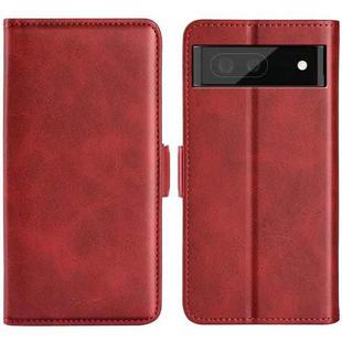 For Google Pixel 7 Dual-side Magnetic Buckle Leather Phone Case(Red)