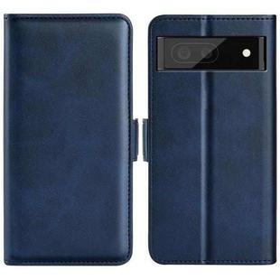 For Google Pixel 7 Pro Dual-side Magnetic Buckle Leather Phone Case(Dark Blue)