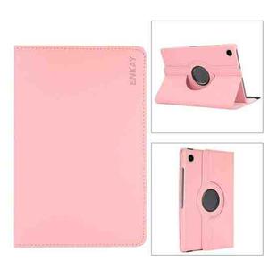 For Samsung Galaxy Tab A8 10.5 2021 X200/X205 ENKAY 360 Degree Rotation Litchi Leather Smart Case(Pink)