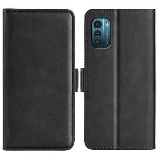 For Nokia G11/G21 Dual-side Magnetic Buckle Leather Phone Case(Black)