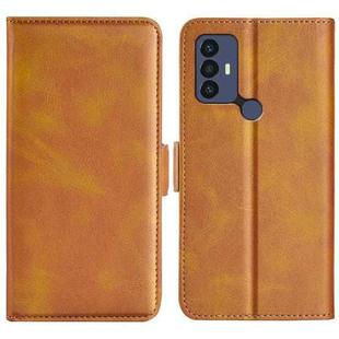 For TCL 30 SE/305/306 Dual-side Magnetic Buckle Leather Phone Case(Yellow)