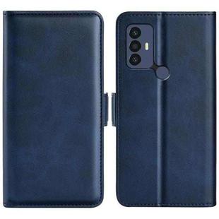 For TCL 30 SE/305/306 Dual-side Magnetic Buckle Leather Phone Case(Dark Blue)
