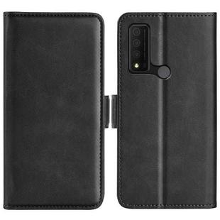 For TCL 30V 5G Dual-side Magnetic Buckle Leather Phone Case(Black)