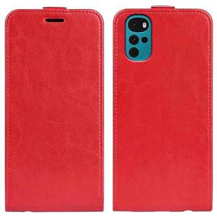 For Motorola Moto G22 4G R64 Texture Single Vertical Flip Leather Phone Case(Red)