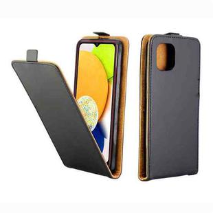 For Samsung Galaxy A03 Vertical Flip Leather Phone Case with Card Slot(Black)