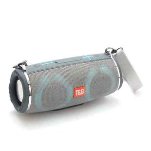 T&G TG642 RGB Light Waterproof  Portable Bluetooth Speaker Support FM / TF Card(Gray)