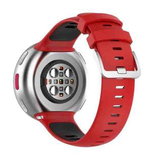 Two-color Silicone Watch Band for POLAR Vantage V2 with Original Raw Ears(Red+Black)