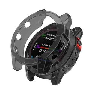 For Garmin Epix Gen2 Non-full Coverage Hollow TPU Watch Case(Transparent Black)