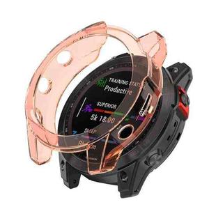 For Garmin Epix Gen2 Non-full Coverage Hollow TPU Watch Case(Transparent Pink)