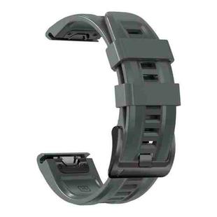 For Garmin Fenix 6 Pro GPS 22mm Silicone Sport Pure Color Watch Band(Charcoal Gray)