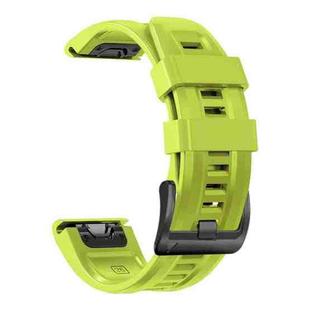 For Garmin Fenix 5x Puls 26mm Silicone Sport Pure Color Watch Band(Lime)