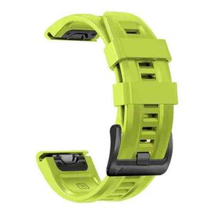 For Garmin Fenix 3 HR 26mm Silicone Sport Pure Color Watch Band(Lime)
