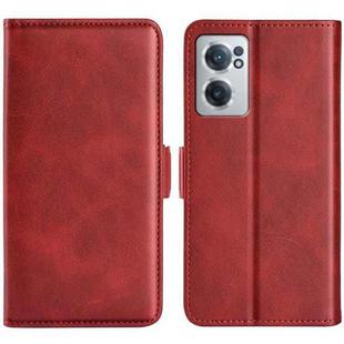 For OnePlus Nord CE 2 5G Dual-side Magnetic Buckle Leather Phone Case(Red)