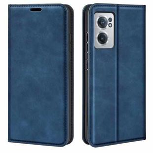 For OnePlus Nord CE 2 5G Retro-skin Magnetic Suction Leather Phone Case(Dark Blue)