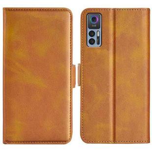 For TCL 30 5G/ 30+ Dual-side Magnetic Buckle Leather Phone Case(Yellow)