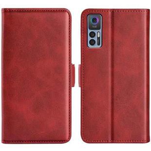 For TCL 30 5G/ 30+ Dual-side Magnetic Buckle Leather Phone Case(Red)