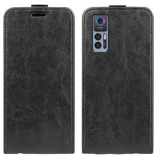 For TCL 30 5G / 30+ R64 Texture Single Vertical Flip Leather Phone Case(Black)