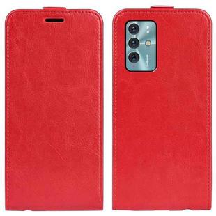 For ZTE Blade V40 R64 Texture Vertical Flip Leather Phone Case(Red)