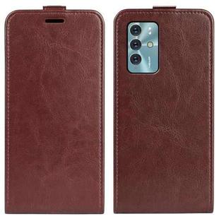 For ZTE Blade V40 R64 Texture Vertical Flip Leather Phone Case(Brown)