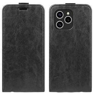 For Honor 60 SE 5G  R64 Texture Single Vertical Flip Leather Phone Case(Black)