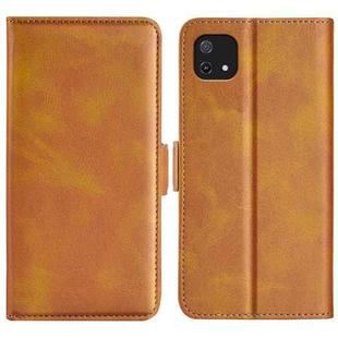 For OPPO A16E Dual-side Magnetic Buckle Leather Phone Case(Yellow)