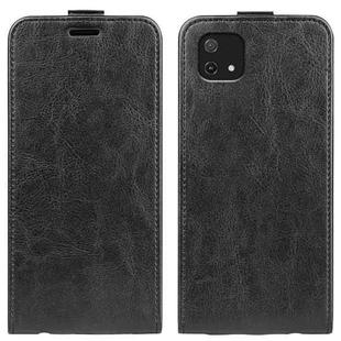 For OPPO A16E R64 Texture Vertical Flip Leather Phone Case(Black)