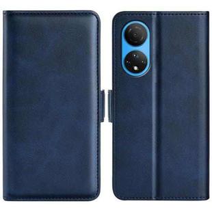 For Honor X7 Dual-side Magnetic Buckle Leather Phone Case(Dark Blue)