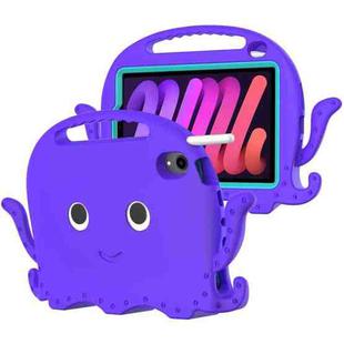 For iPad mini 6 Octopus Style EVA + PC Tablet Case with Strap(Purple)